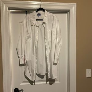 Future Collective white, long sleeve, button down tunic